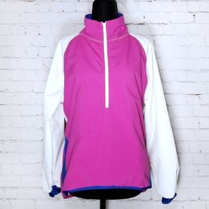 Vintage pink and white windbreaker